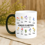 Magische Tasse mit Thermo-Farbwechsel und personalisiertem Namen – witzige Geschenkidee von Love & Faith