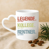 Weiße Tasse mit Herzhenkel und personalisiertem Namen – romantische Geschenkidee von Love & Faith