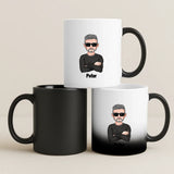 Magische Tasse mit Thermo-Farbwechsel und personalisiertem Namen – witzige Geschenkidee von Love & Faith