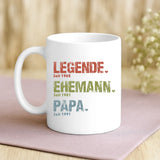 Weiße Tasse mit personalisiertem Spruch und Namen – individuelle Geschenkidee von Love & Faith
