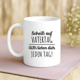 Weiße Tasse mit personalisiertem Spruch und Namen – individuelle Geschenkidee von Love & Faith