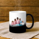 Magische Tasse mit Thermo-Farbwechsel und personalisiertem Namen – witzige Geschenkidee von Love & Faith