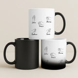 Magische Tasse mit Thermo-Farbwechsel und personalisiertem Namen – witzige Geschenkidee von Love & Faith