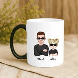 Magische Tasse mit Thermo-Farbwechsel und personalisiertem Namen – witzige Geschenkidee von Love & Faith