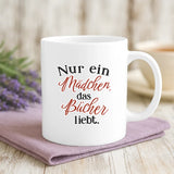 Personalisierte Tasse Büchermädchen mit Foto für beste Freunde – Motiv 2