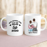 Weiße Tasse mit personalisiertem Spruch und Namen – individuelle Geschenkidee von Love & Faith