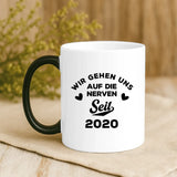 Magische Tasse mit Thermo-Farbwechsel und personalisiertem Namen – witzige Geschenkidee von Love & Faith