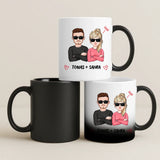 Magische Tasse mit Thermo-Farbwechsel und personalisiertem Namen – witzige Geschenkidee von Love & Faith