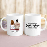 Weiße Tasse mit personalisiertem Spruch und Namen – individuelle Geschenkidee von Love & Faith