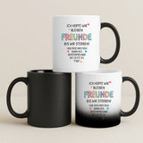 Magische Tasse mit Thermo-Farbwechsel und personalisiertem Namen – witzige Geschenkidee von Love & Faith