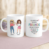 Weiße Tasse mit personalisiertem Spruch und Namen – individuelle Geschenkidee von Love & Faith
