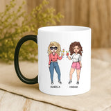 Magische Tasse mit Thermo-Farbwechsel und personalisiertem Namen – witzige Geschenkidee von Love & Faith