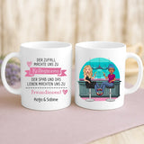 Weiße Tasse mit personalisiertem Spruch und Namen – individuelle Geschenkidee von Love & Faith