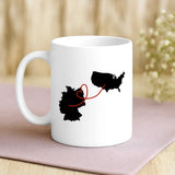 Personalisierte Tasse mit Druck für die Familie – Ob nah ob fern – Motiv 3