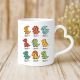 Weiße Tasse mit Herzhenkel und personalisiertem Namen – romantische Geschenkidee von Love & Faith