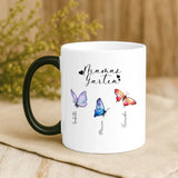Magische Tasse mit Thermo-Farbwechsel und personalisiertem Namen – witzige Geschenkidee von Love & Faith