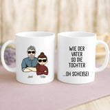 Weiße Tasse mit personalisiertem Spruch und Namen – individuelle Geschenkidee von Love & Faith