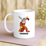 Weiße Tasse mit personalisiertem Spruch und Namen – individuelle Geschenkidee von Love & Faith