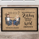 Personalisierte Fussmatte 60x40cm mit Namen und witzigem Spruch von Love & Faith