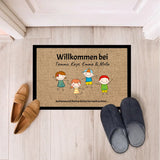 Personalisierte Fussmatte 60x40cm Willkommen mit Namen von Love & Faith