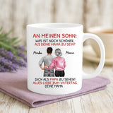 Weiße Tasse zum Vatertag – Papa Geschenkidee personalisiert von Love & Faith