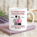 Weiße Tasse zum Vatertag – Papa Geschenkidee personalisiert von Love & Faith