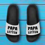 schwarz-weiße Badeschlappen für Männer "Papaletten" von Love & Faith