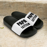 schwarz-weiße Badeschlappen für Männer "Papaletten" von Love & Faith