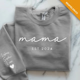 grauer Pullover personalisierbar Papa Slogan mit Kindernamen - gefertigt von Love & Faith