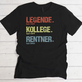 schwarzes Rentner T-Shirt mit Namen personalisiert von Love & Faith