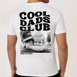 Weißes Cool Dads Club T-Shirt mit Rückendruck mit Foto personalisieren mit Love & Faith