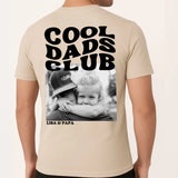 Beiges Cool Dads Club T-Shirt mit Rückendruck mit Foto personalisieren von Love & Faith