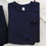 navyblauer Pullover für Papa personalisiert mit Kindernamen zum Vatertag von Love & Faith