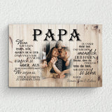 An unseren Papa - Eltern-Leinwand