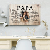 An unseren Papa - Eltern-Leinwand