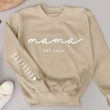 Beste Mama - Personalisierter Premium Sweater für Mama und Oma mit Namen
