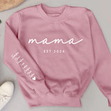 Beste Mama - Personalisierter Premium Sweater für Mama und Oma mit Namen