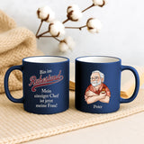 blaue Tasse mit "Ruhestand" Druck für Rentner personalisiert von Love & Faith