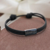 Für dich - Personalisiertes Segeltau Armband mit Namen und Symbol unisex