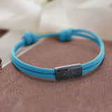 petrol Segeltau Armband mit persönlicher Namensgravur und Jahrestag von Love & Faith