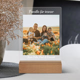 transparenter Acrylaufsteller mit eigenen Fotos und personalisiertem Text von Love & Faith