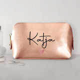 Mein Krimskrams - Personalisierte PU Kosmetiktasche mit Namens-Glanzfolie