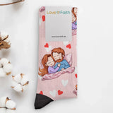 Offizielle Schlafsocken - Personalisierte Socken für Verliebte mit Clipart
