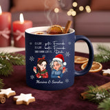 Weihnachtelicht Farbige Tasse blau mit mattem Finish personalisiert von Love & Faith