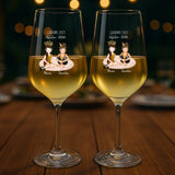 Personalisiertes Weinglas 2er Set für beste Freundinnen zu Silvester personalisiert von Love & Faith