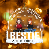 Personalisierter Weihnachtsbaumschmuck mit Namen für beste Freundinnen – Besties