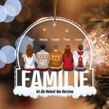 Weihnachtsdekoration mit der ganzen Familie illustriert personalisiert von Love & Faith