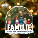 Personalisierter Weihnachtsbaumschmuck mit Namen für die Familie – Weihnachten bei uns – Motiv 2