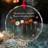 Personalisiertes Ornament aus geschliffenem Glas zu Weihnachten für Geschwister Schwestern – Motiv 2