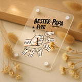 Acrylmagnet für Kühlschrank für bester Papa Geschenk personalisiert von Love & Faith